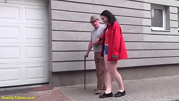 Preview 1 of Sara Luvv Sexy - lucky horny grandpa first teen sex