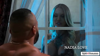 Preview 1 of Xenna Sex - Big tits shemale Nadia Love barebacked