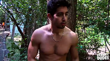 Preview 1 of Bluw Job - Masculine (Alex) Jerks Off Under The Tree When (Skorpio) Passes By Gives Him An Extra Hand - Reality Dudes