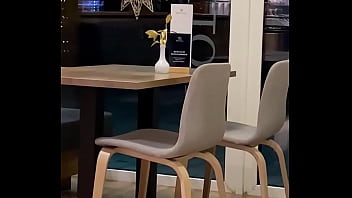 Preview 1 of Hd Xxx Dino - Wank in public cafe with cum in cup