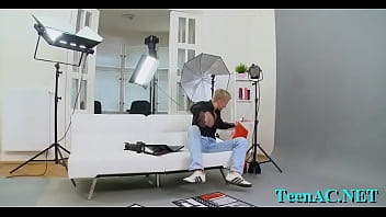 Preview 1 of Club Tug Handjob Cumshot - Cunning russian redhead Lilou blows then fucks