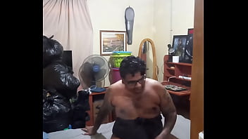 Preview 4 of Cogiendo A Mi Suegra Argentina - Brij Jerks Off &amp_ Cums In A Swimsuit
