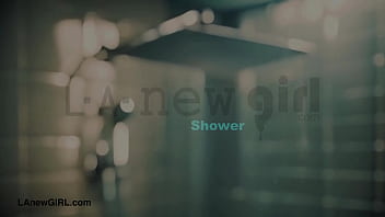 Preview 1 of Oil Dr - Stunning brunette model took a shower
