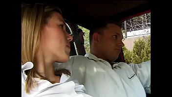 Preview 2 of Lesbian Romance Mom And Daughter - Blonde teen  fingered in the front seat of pick-up