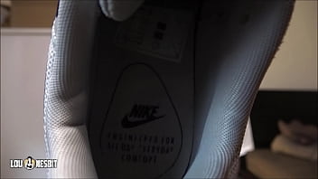 Preview 4 of Mi Hermana Y Yob - Nike Shoe Slave Training,  Fetish Lou Nesbit,  Lia Louise