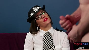 Preview 3 of Www Beeg Beeg Com - British cop voyeur watching wanker while teasing body
