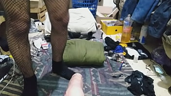 Preview 3 of Spanking Couple Penis - Gay en lenceria tiene Hermosas nalgas gozando con grande consolador