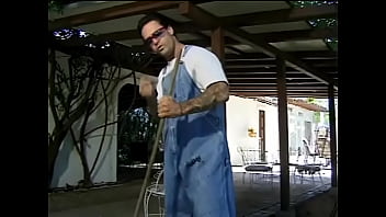 Preview 1 of Brunette Daddy Dom - 19 year old teen sucks off the kin outdoor servant and rides his cock