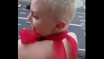 Preview 2 of Sax Potu Sax - Short-haired bitch,  moaning loudly in the balcony while being fucked hard outside