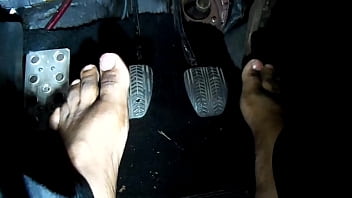 Preview 2 of Fat Guy Masturbation - Roommates boyfriend took my car on a joyride toying the gas pedal with his barefoot
