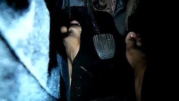 Preview 4 of Fat Guy Masturbation - Roommates boyfriend took my car on a joyride toying the gas pedal with his barefoot