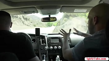 Preview 1 of Best Bj - Horny bald analed shemale hitch hiker