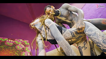 Preview 2 of Sunny Lioni Sex Videp - Tattoed couple HARD fucking and ANAL play - ANAL,  sloppy blowjob,  Rough (goth,  punk,  alt porn) ZF038