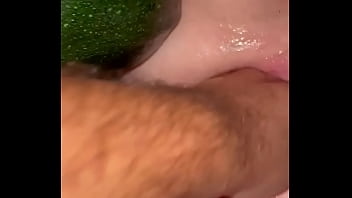 Preview 4 of Hala Algerie - Milf wife K tries huge dildo in pussy too big