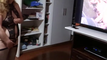Preview 2 of Indian Bhabhi Sexxy Video - 58 Year Old Latina Mom Masturbates Watching Porn Before Fucking Stepson