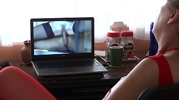 Preview 1 of Indian Bhabhi Sexxy Video - 58 Year Old Latina Mom Masturbates Watching Porn Before Fucking Stepson