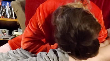 Preview 3 of X Xxxxw Ww - MILF Came Over To Cuddle In Fleece Robe... But I Knew She Wanted A Mouthful!