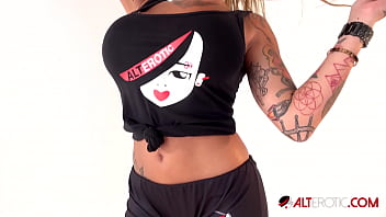 Preview 1 of Karmen Karma Hentai - Inked up Latina Kitana Montana gets dicked down