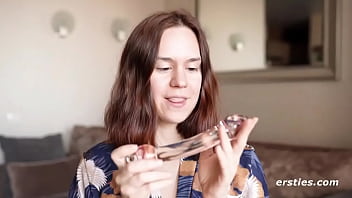 Preview 4 of Sanet Mason - Anca Toys Her Shaved Pussy With a Glass Dildo