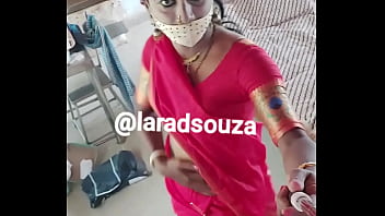 Preview 1 of Osy Lovely - Indian sexy cd Lara D&#039_Souza in red saree