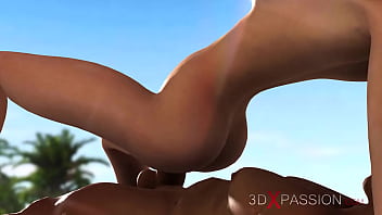 Preview 4 of Cheter Cry Mom - Horny hor brunette gets fucked hard by a midget outdoor