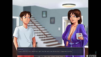 Preview 1 of Celebrity Seducing A Boy - SUMMERTIME SAGA #62 &bull_ Wet t-shirts and big boobs equals fun time