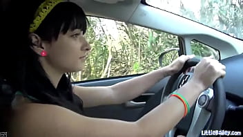 Preview 1 of Or Aiha Ka Cults - Little Bailey Dildo Masturbation at her Car