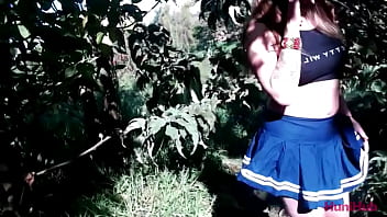 Preview 2 of Big Tit Widow - Amateur Latino Flashes in Public and Pees where she likes