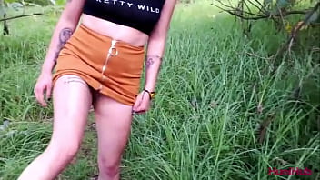 Preview 4 of Big Tit Widow - Amateur Latino Flashes in Public and Pees where she likes