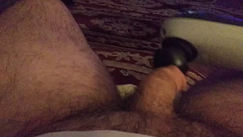 Preview 1 of Piss Mouth Teen - First Time using back massager on penis - part 2
