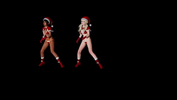 Preview 1 of Zatirka Shvov Svoimi Rukami O - The Headmaster&#039_s christmas eve [Christmas PornPlay Hentai game] Ep.1 sexy red bikini gift for a perfect ebony teen