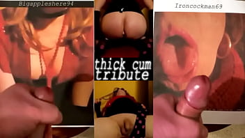 Preview 2 of Seel Band Sexi Video - Thick cum tribute for Maddalena Mariposa Crossdresser