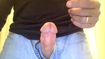 Preview 2 of Vintage Sauna - Fit dude strokes big-headed cock to nice load