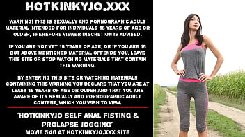Preview 1 of Shrivelled Dry Rot - Hotkinkyjo self anal fisting &amp_ prolapse jogging