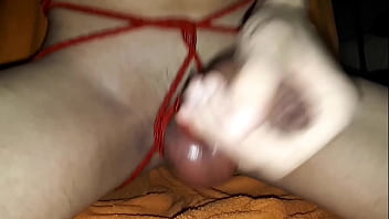 Preview 2 of Gay Xx3 Vedeo - Tied up masturbating