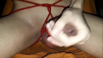 Preview 1 of Gay Xx3 Vedeo - Tied up masturbating