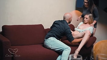Preview 4 of Glamorous Amateur Screwed - TEASER: Kiss Him or Else - Charlie Forde wiggles off her skirt after her boss tells her she must fuck her co-worker or she will lose her job.