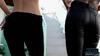 Preview 2 of Flm Sex Mami - Spanish teens Lorena Hidalgo and Estefania Pahe dancing and have lesbo fun