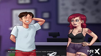 Preview 1 of Big Ass 4k Sexy Video - SummertimeSaga - Lovely Girl Loves Rock and Video Games E1 # 34