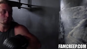 Preview 1 of Desi Moaning Sex Video - Stepbrothers Chad Taylor and Nic Sahara decide to try some bonding by fucking in a locker room
