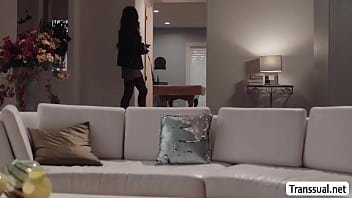 Preview 1 of Step Daughter Forced - TGirl Jade sucks her her Boyfriends dick