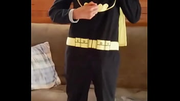Preview 1 of Bed For Cum - Batman suit strip