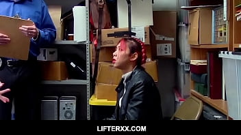 Preview 1 of Sexy Aunty America - Sexy Asian MILF Christy Love Has Sex With Security Guard To Get Virgin Off Of Shoplifting Charges