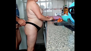 Preview 2 of One Girl Man 4 Sax - Camera in the kitchen on vacation