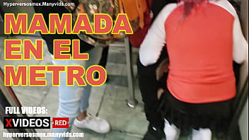 Preview 3 of Bhabi Devar Sexxx Movie - Me hace una rica mamada en el metro aunque la gente veia nadie decia nada Hyperversos