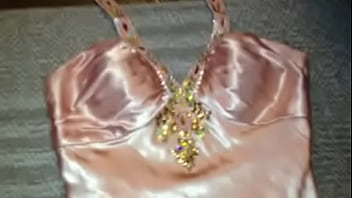 Preview 2 of Story Porn Orgasm - Light Pink Satin Prom Dress
