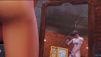 Preview 1 of Father And Girls Sexx - Sims 4: El mecanico me rompe el culo