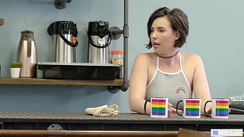Preview 1 of Chutsexy Com - Grand opening of a Lesbian cafe - Casey Calvert,  Evelyn Claire,  Maya Woulfe and Alexis Tae