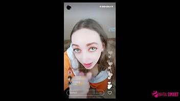Preview 3 of Shaved Sian - Funny CHALLENGE - my Stepbrother Visited me last Weekend and we did a Live Stream of me Sucking his dick - Nata Sweet