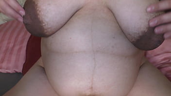 Preview 4 of Fat Chicks Bbcs - Cheating wife with a huge pregnant belly and big boobs,  ride in cowgirl position her hubby small dick! - Milky Mari